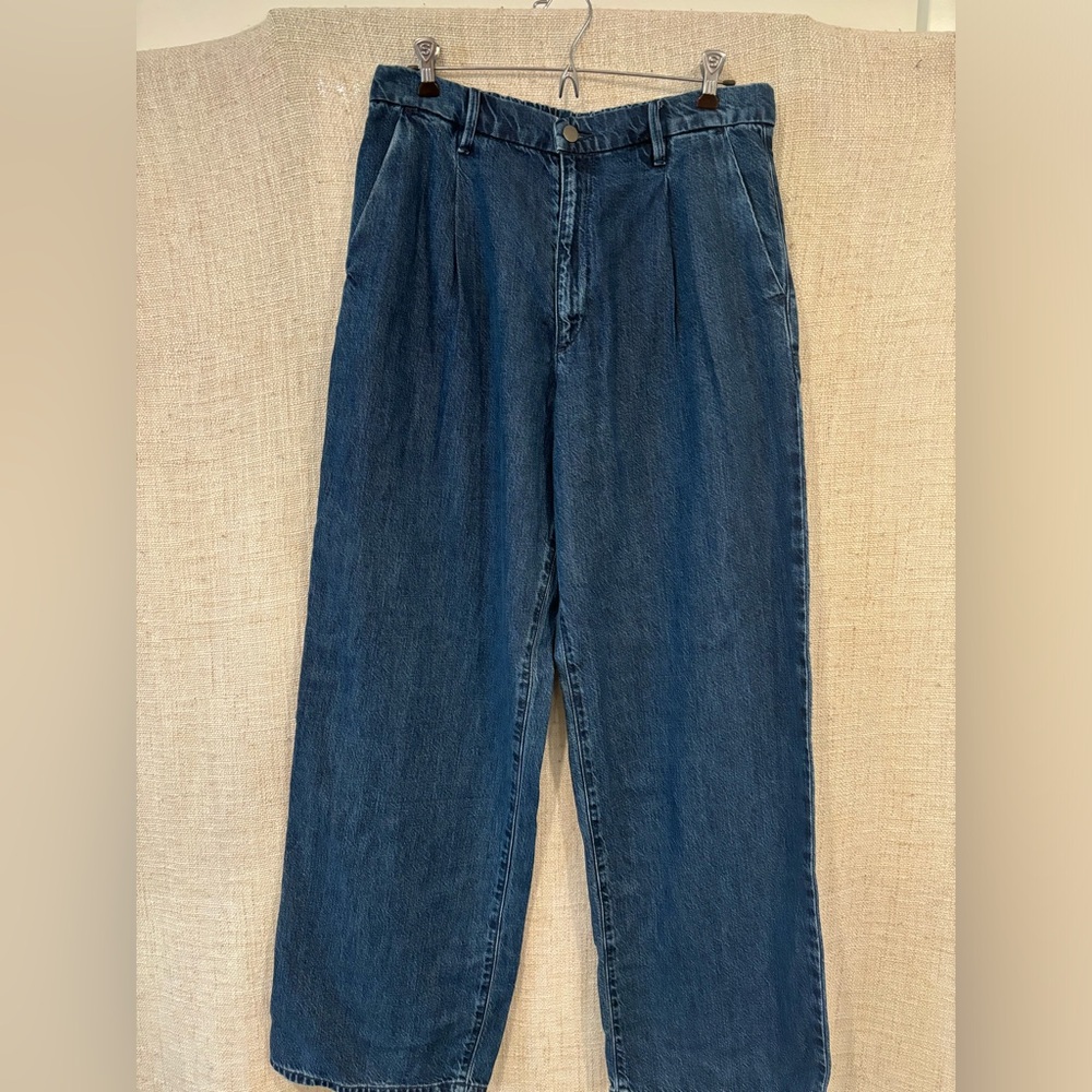 Baggy Uniqlo soft cotton pleated jeans